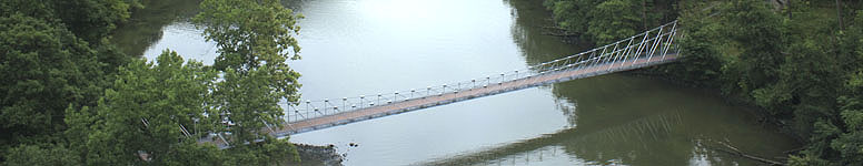 Walk across the Popolopen Creek Suspension Bridge